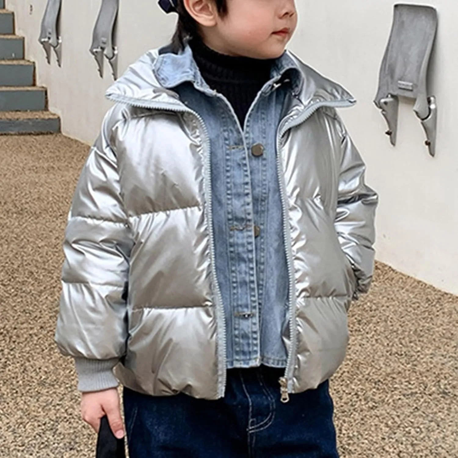 Kids Toddler Baby Girls Boys Winter Warm Thick Solid Cotton Long Sleeve Padded Jacket Coat Toddler Boy Winter Coat 4t