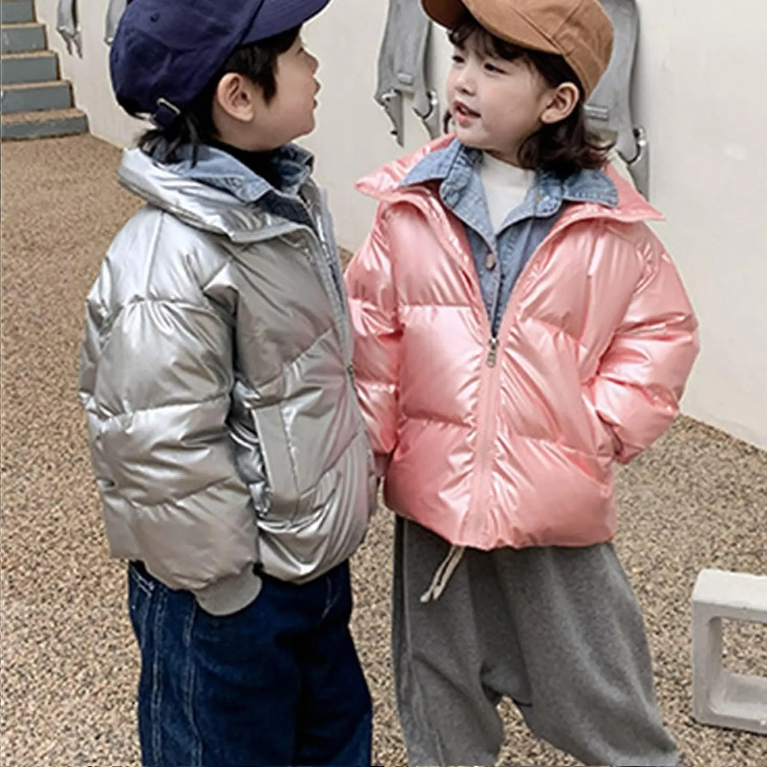 Kids Toddler Baby Girls Boys Winter Warm Thick Solid Cotton Long Sleeve Padded Jacket Coat Toddler Boy Winter Coat 4t