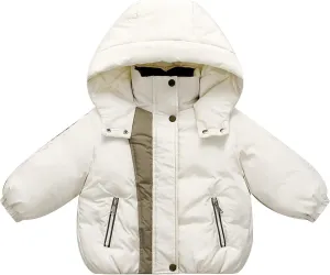 Kids Toddler Baby Girls Boys Winter Warm Thick Solid Cotton Long Sleeve Padded Jacket Coat Toddler Boys Winter Coats