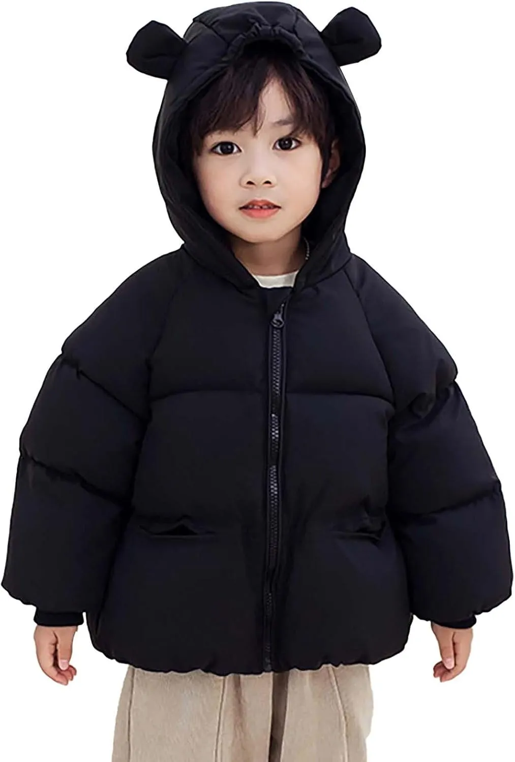 Kids Toddler Baby Girls Boys Winter Warm Thick Solid Cotton Long Sleeve Padded Jacket Coat Winter Jackets for Boys