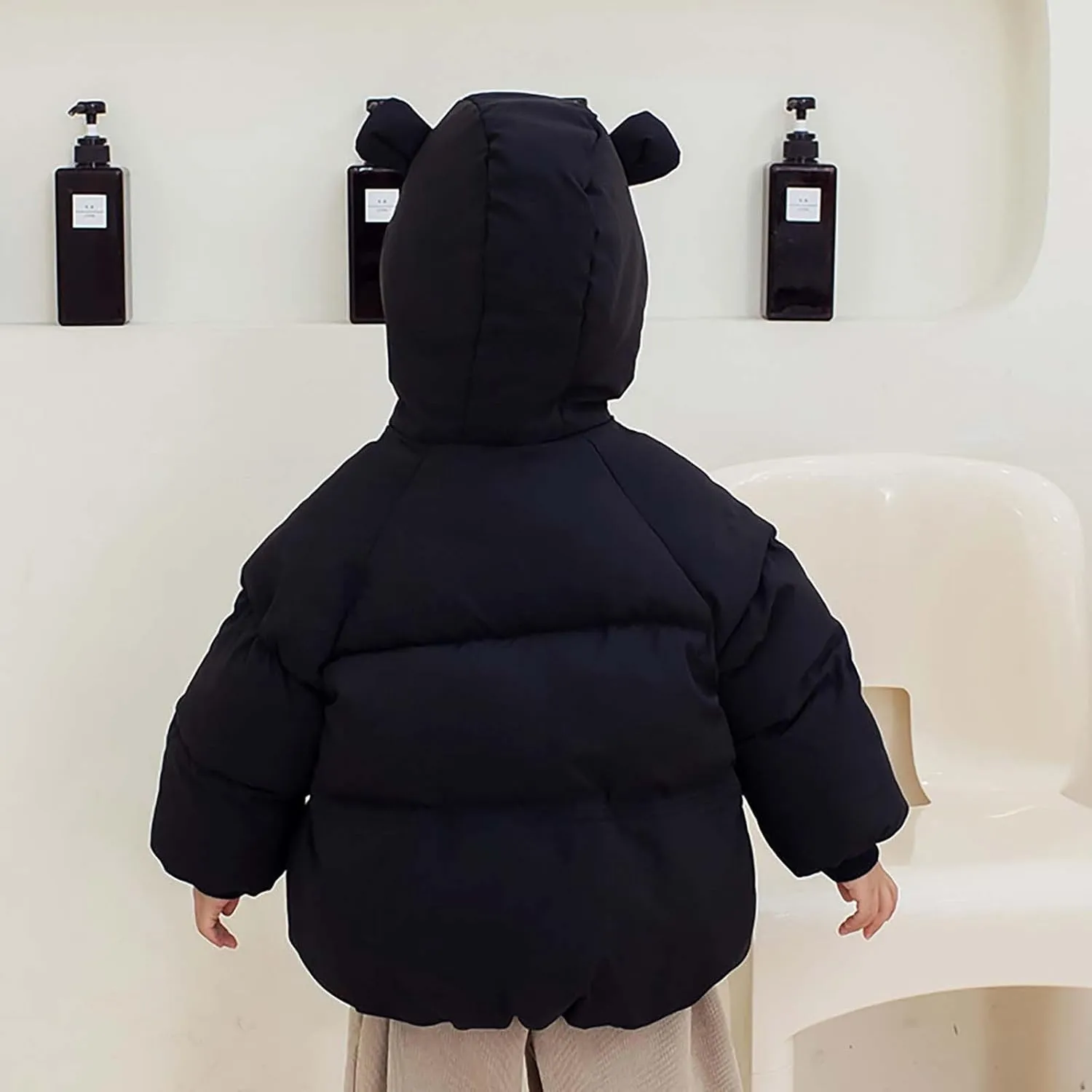 Kids Toddler Baby Girls Boys Winter Warm Thick Solid Cotton Long Sleeve Padded Jacket Coat Winter Jackets for Boys