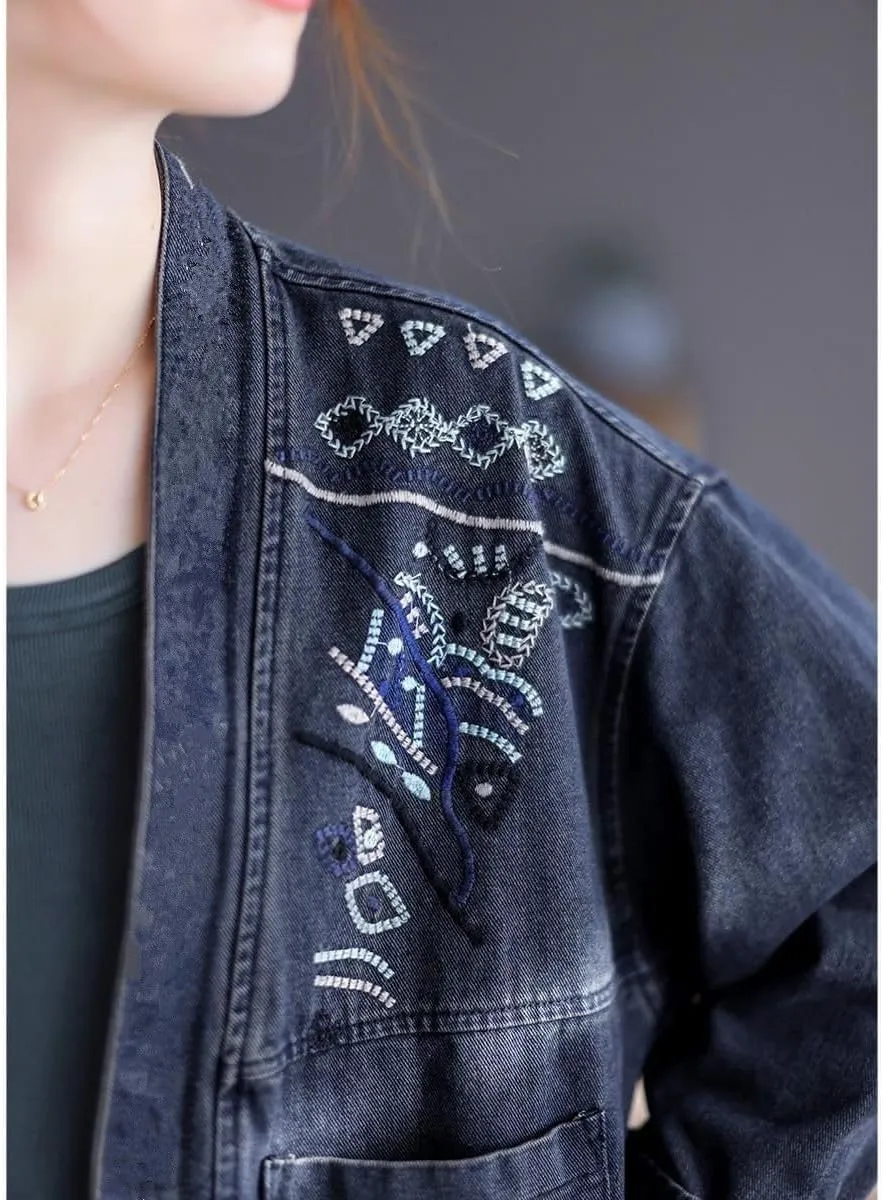 Ladies' Loose Denim Jacket for Autumn