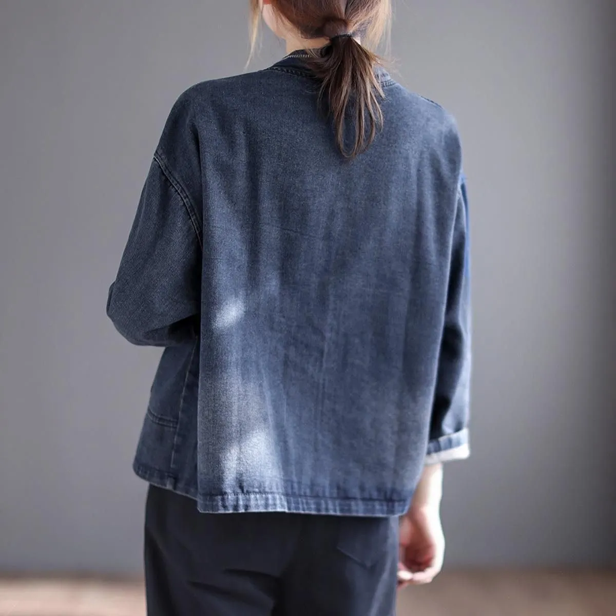 Ladies' Loose Denim Jacket for Autumn