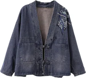 Ladies' Loose Denim Jacket for Autumn