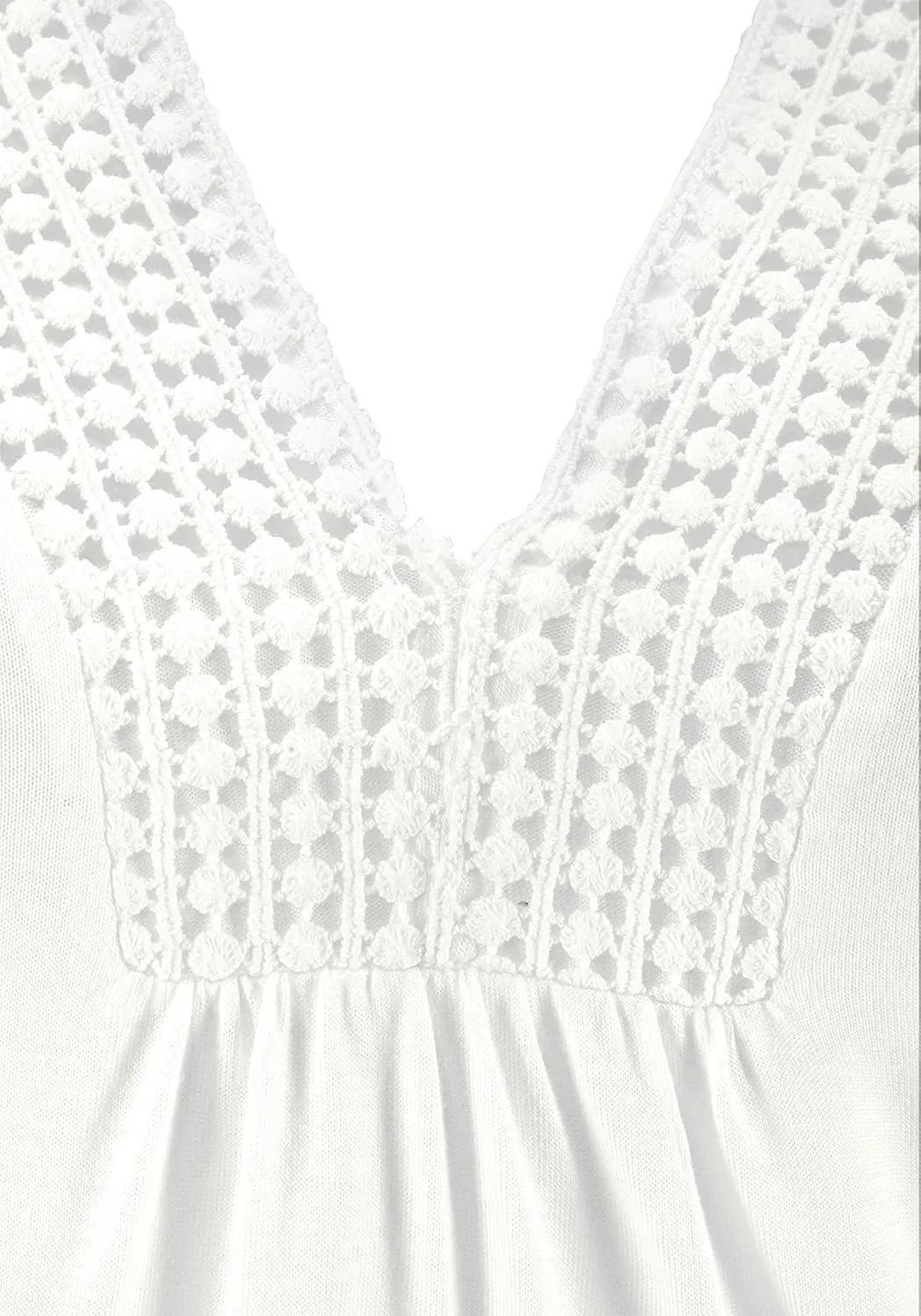 LASCANA Women's Crochet Insert Tank Top