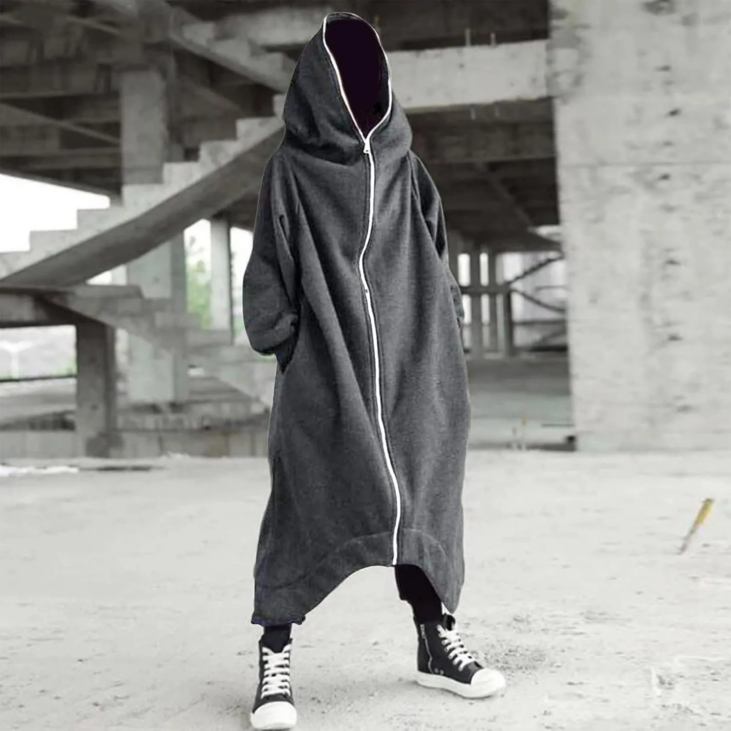 LCMTWX Hoodies for Guys Winter Casual Loose Solid Hooded Sweater Top With Zip Pockets With Zip Pockets With Zip