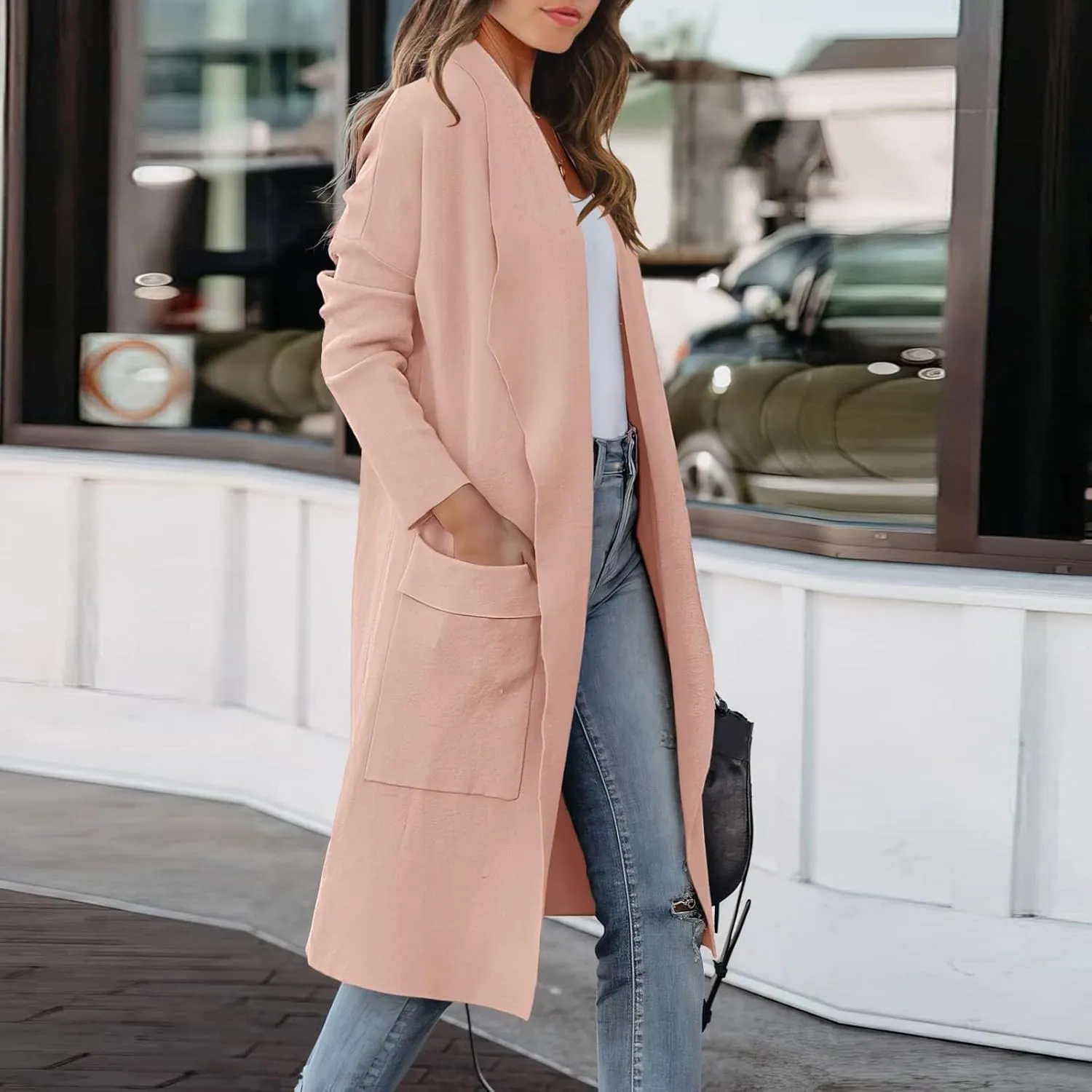 LCMTWX Women's 2023 Fashion Winter Coat Office Sleeveless Button Woolen Jacket Coat Winter Coat Women Womens Trench Coat