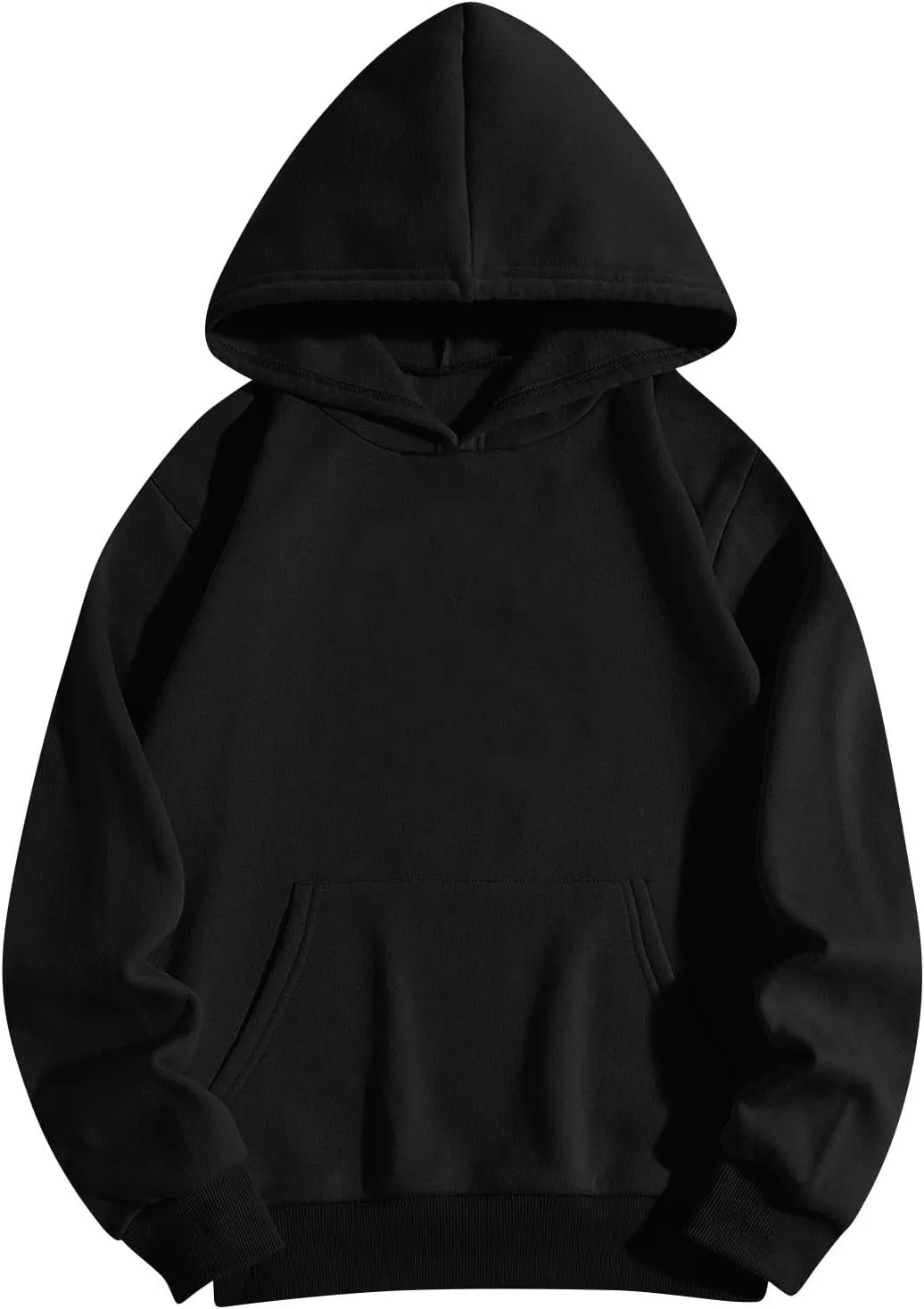 lcyhony Fleece Plus Size Hoodies for Women Trendy Fall Long Sleeve Pullover Sweatshirts Winter Warm Comfy Coats with Pockets