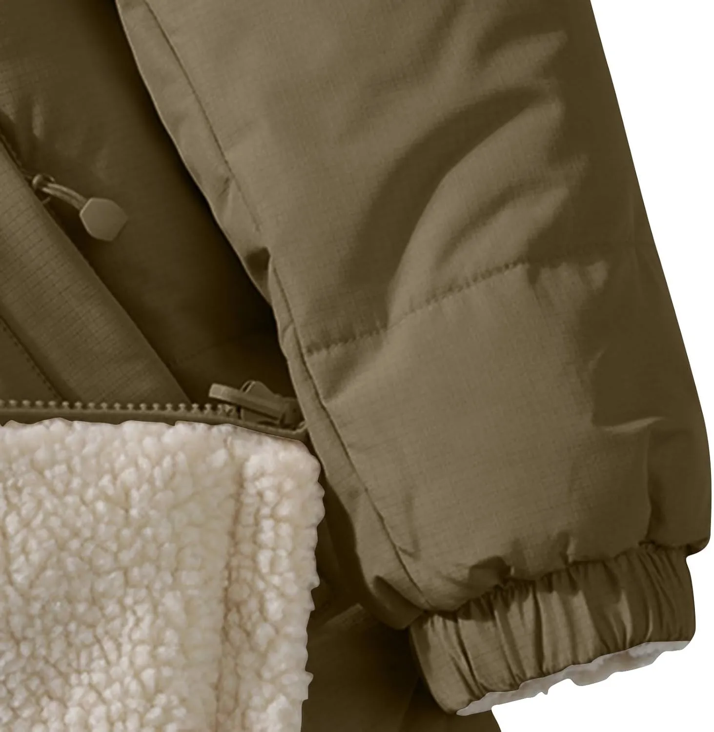 lcziwo Men's Reversible Puffer Jacket Sherpa Fleece Lined Warm Thick Quilted zip up Stand Collar cozy winter coat