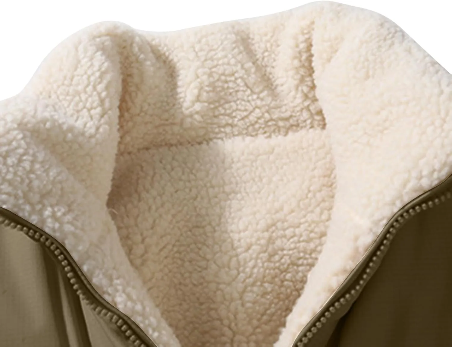 lcziwo Men's Reversible Puffer Jacket Sherpa Fleece Lined Warm Thick Quilted zip up Stand Collar cozy winter coat