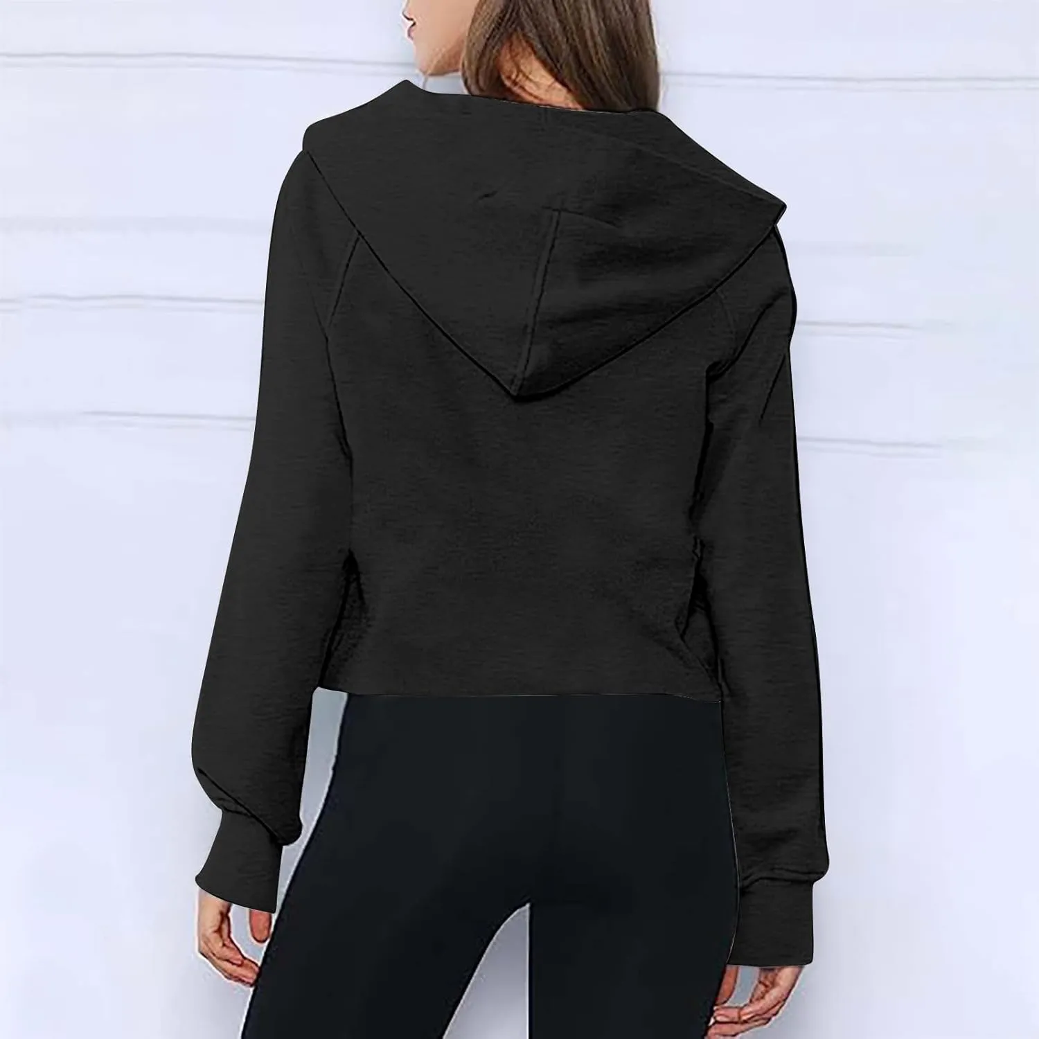 Lenago Scuba Dupes Sweatshirt Quarter Zip Pullover Sweaters Long Sleeve Fleece Half Zip Cropped Hoodies Fall Winter Outfits