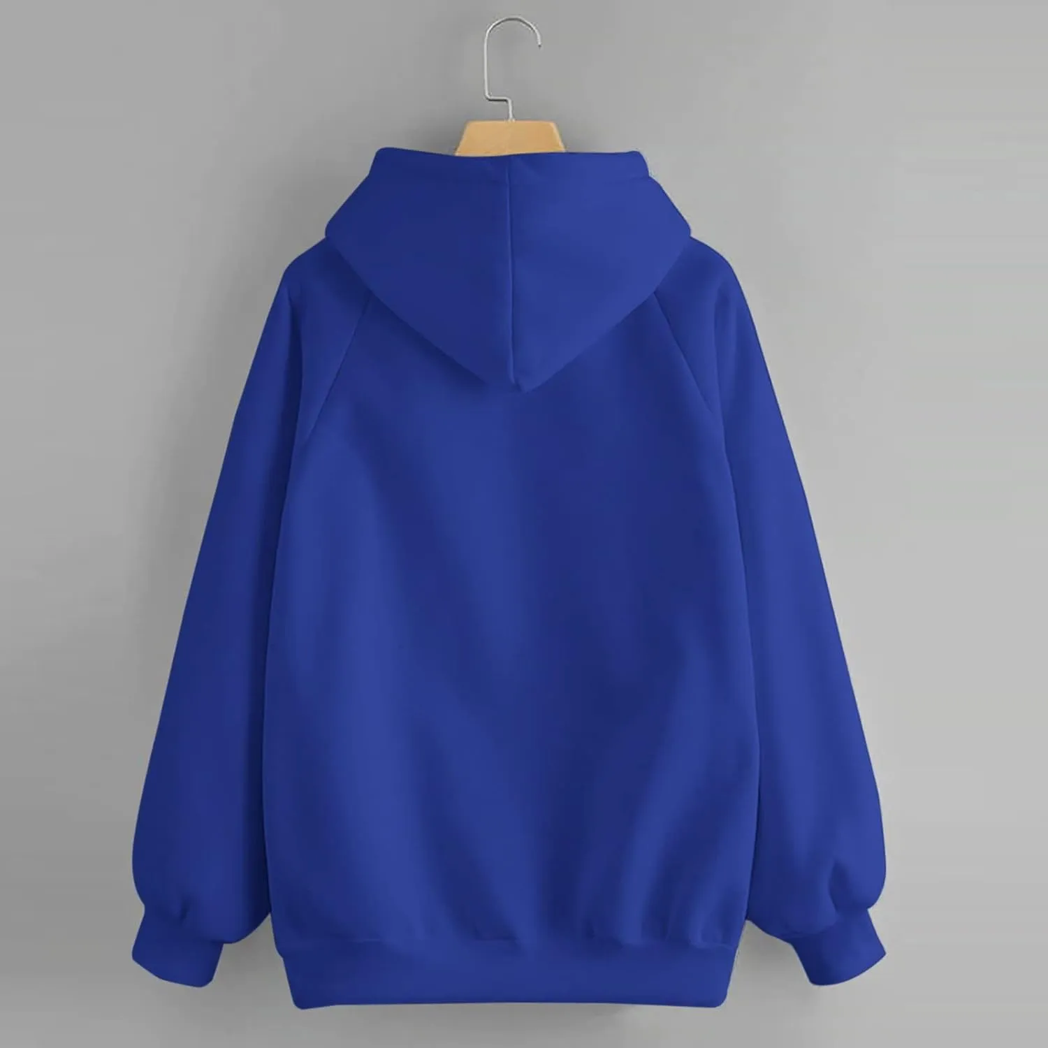Lightweight Drawstring Hoodies for Women Fall Winter Solid Color Hooded Sweatshirt Oversized Long Sleeve Pullover Top