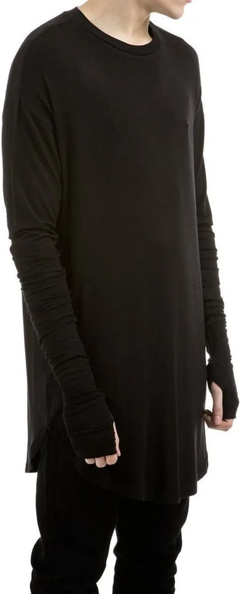 LILBETTER Mens Thumb Hole Cuffs Long Sleeve T-Shirt Basic Tee