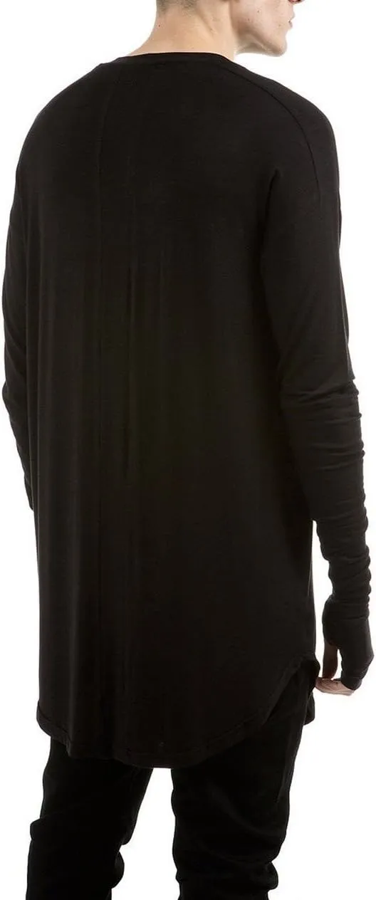 LILBETTER Mens Thumb Hole Cuffs Long Sleeve T-Shirt Basic Tee