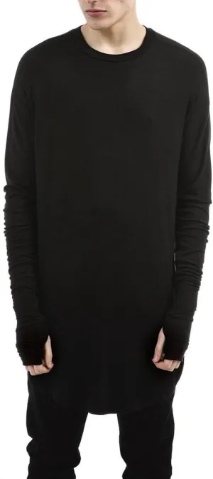 LILBETTER Mens Thumb Hole Cuffs Long Sleeve T-Shirt Basic Tee