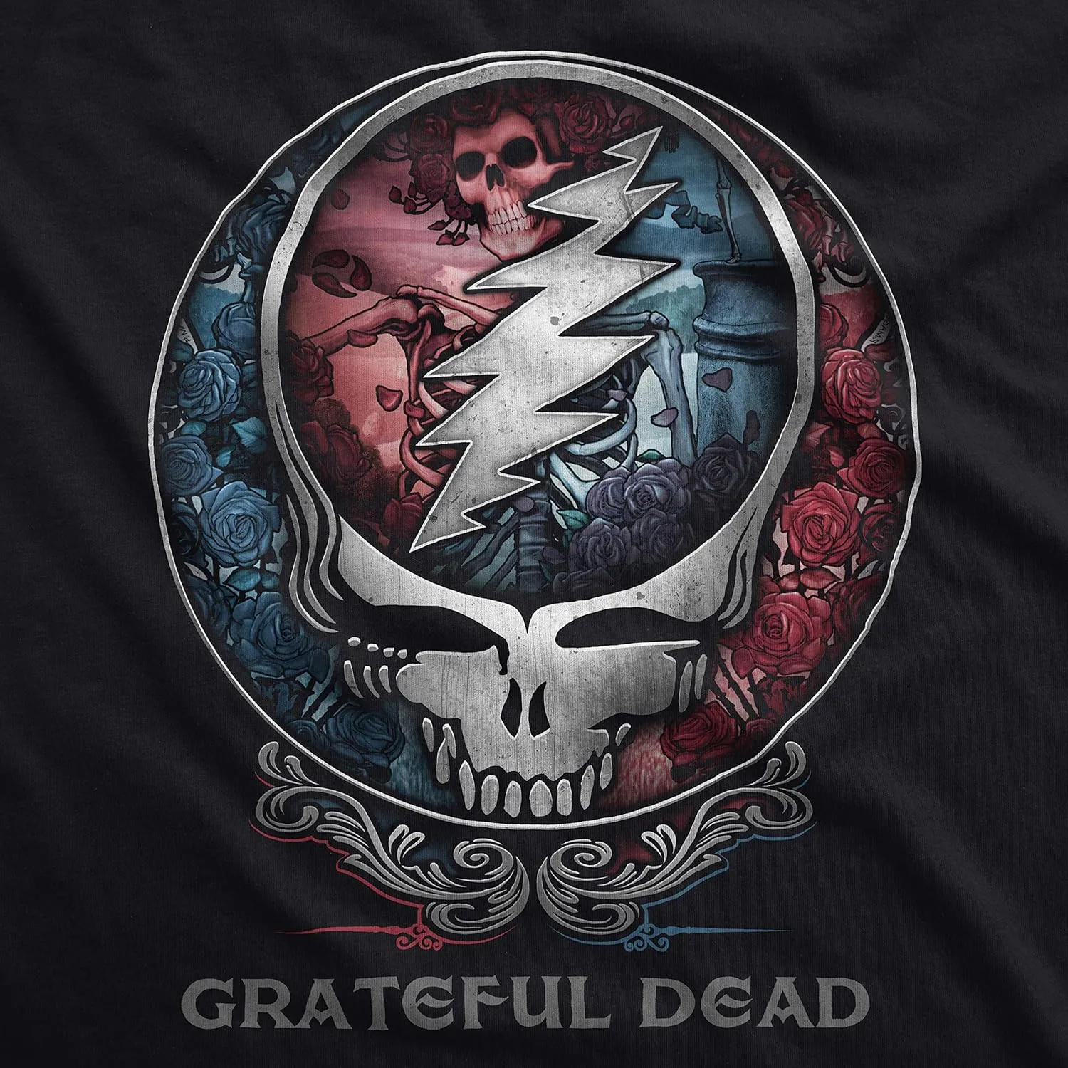 Liquid Blue Unisex-Adult Plus Size Grateful Dead Bertha SYF Short Sleeve