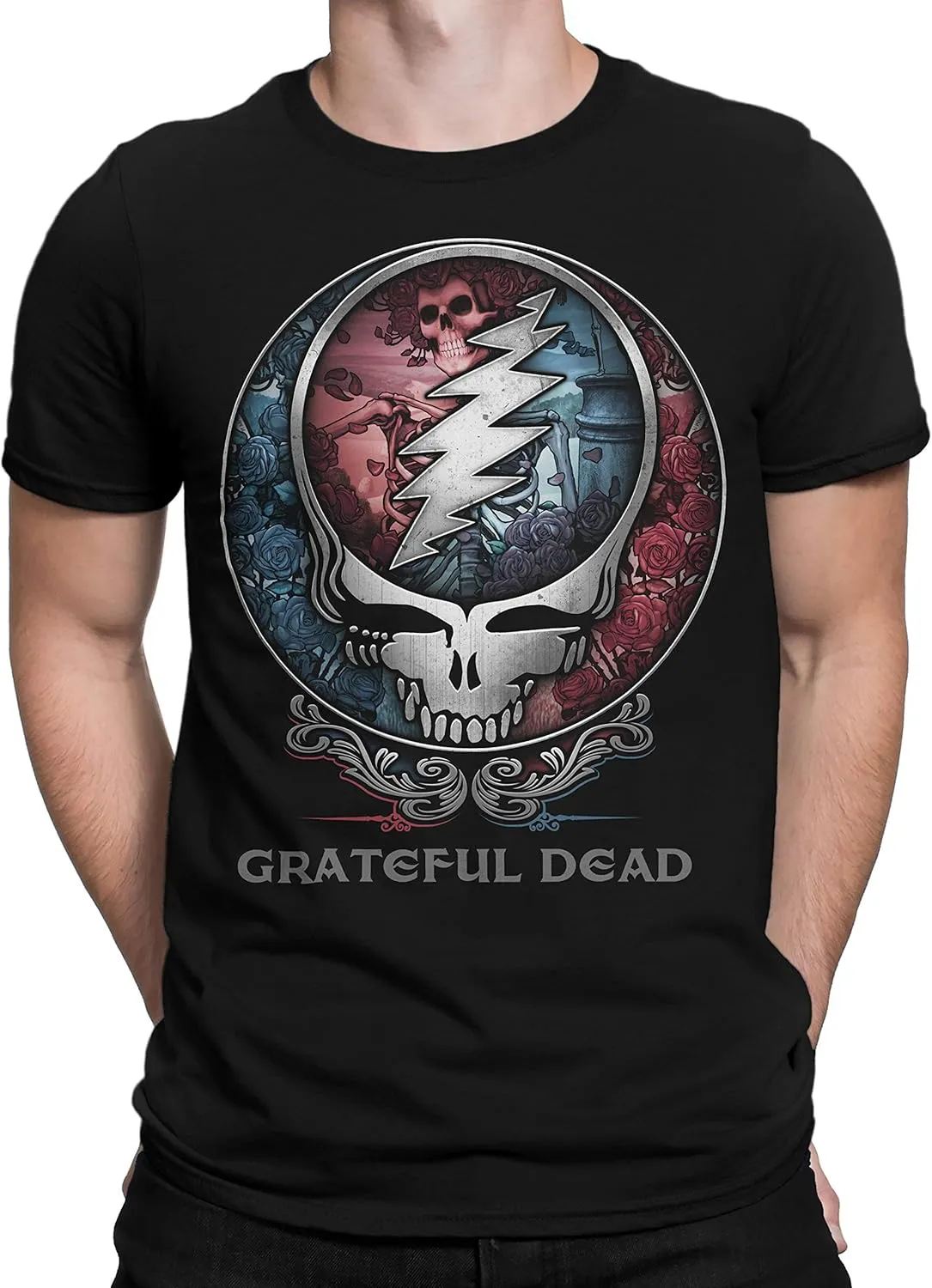 Liquid Blue Unisex-Adult Plus Size Grateful Dead Bertha SYF Short Sleeve