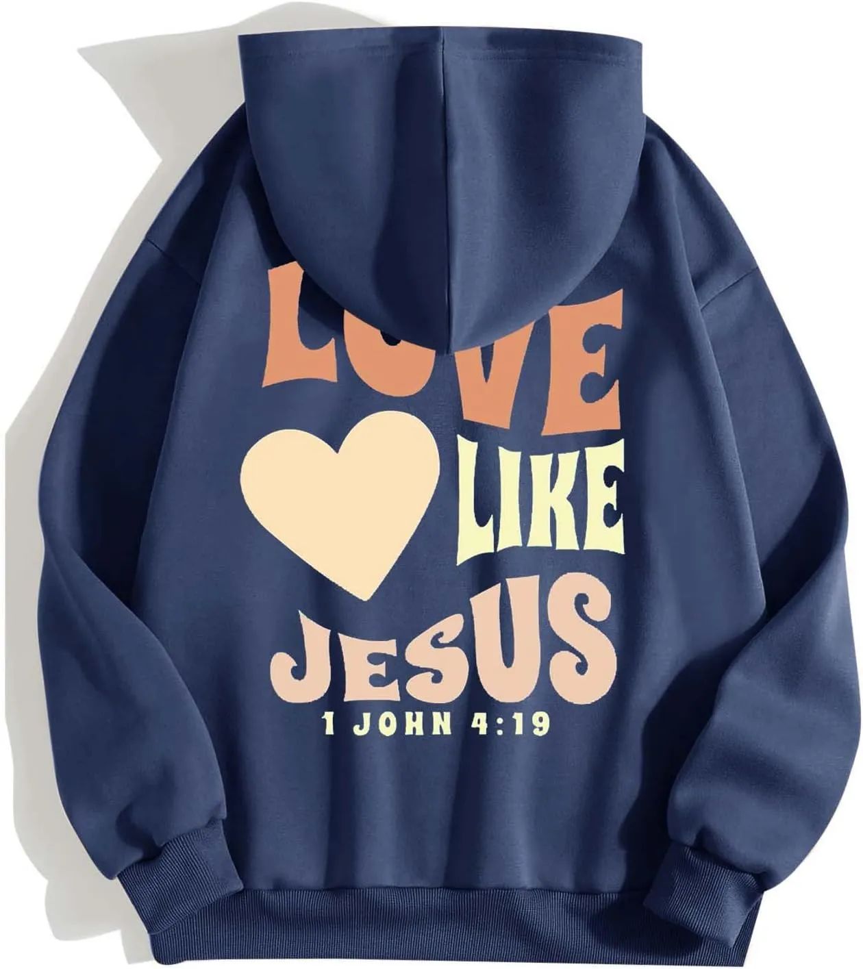 Love Like Jesus Zip Up Christian Hoodies for Women Bible Verse Graphic Y2K Hooded Sweatshirt Coat Fall Fashion Comfort Hoodie