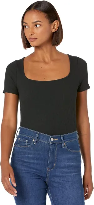 Madewell Ribbed Square-Neck Crop Top
