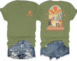 Magical Kingdom Shirt Women Tale As Old As Time T-Shirt Beauty Shirts Belle Princess Tee Vacation Short Sleeve Tops
