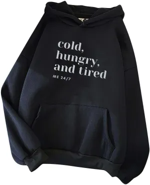 maisdgop Oversized Hoodie for Women Long Sleeve Hooded Sweatshirt Loose Crewneck Drawstring Pullover Print Tops with Pockets