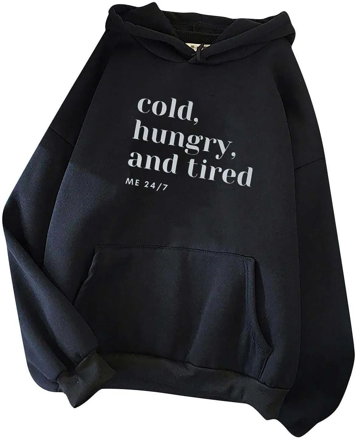 maisdgop Oversized Hoodie for Women Long Sleeve Hooded Sweatshirt Loose Crewneck Drawstring Pullover Print Tops with Pockets