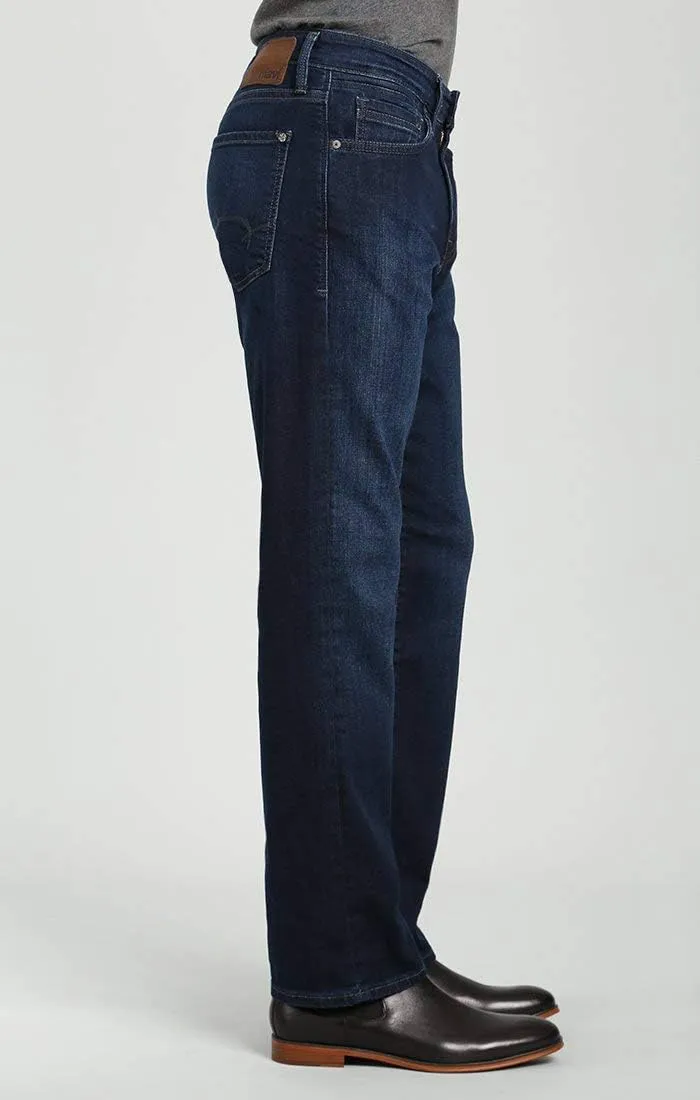 Mavi Men's Matt Mid Rise Straight Leg Jeans - Premium Relaxed Fit Denim Jeans