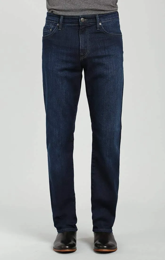 Mavi Men's Matt Mid Rise Straight Leg Jeans - Premium Relaxed Fit Denim Jeans