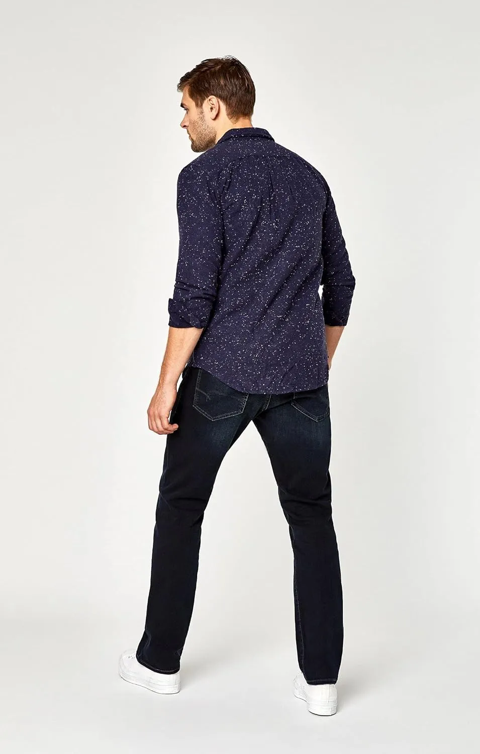 Mavi Men's Matt Mid Rise Straight Leg Jeans - Premium Relaxed Fit Denim Jeans