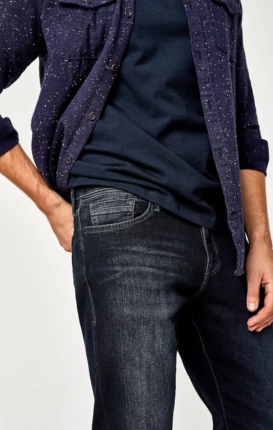 Mavi Men's Matt Mid Rise Straight Leg Jeans - Premium Relaxed Fit Denim Jeans
