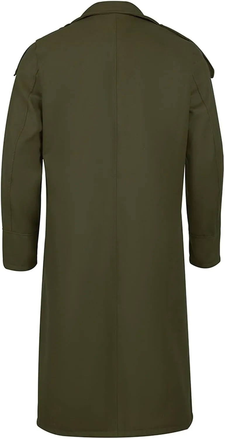 Men's Classic Slim Fit Long Jacket Warm Casual Single Breasted Overcoat with Pockets