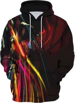 Mens Hooded Sweatshirt,Oversized 3D Graphic Hooded Sweatshrit For Men Women Unisex Casual Funny Long Sleeve Pullover
