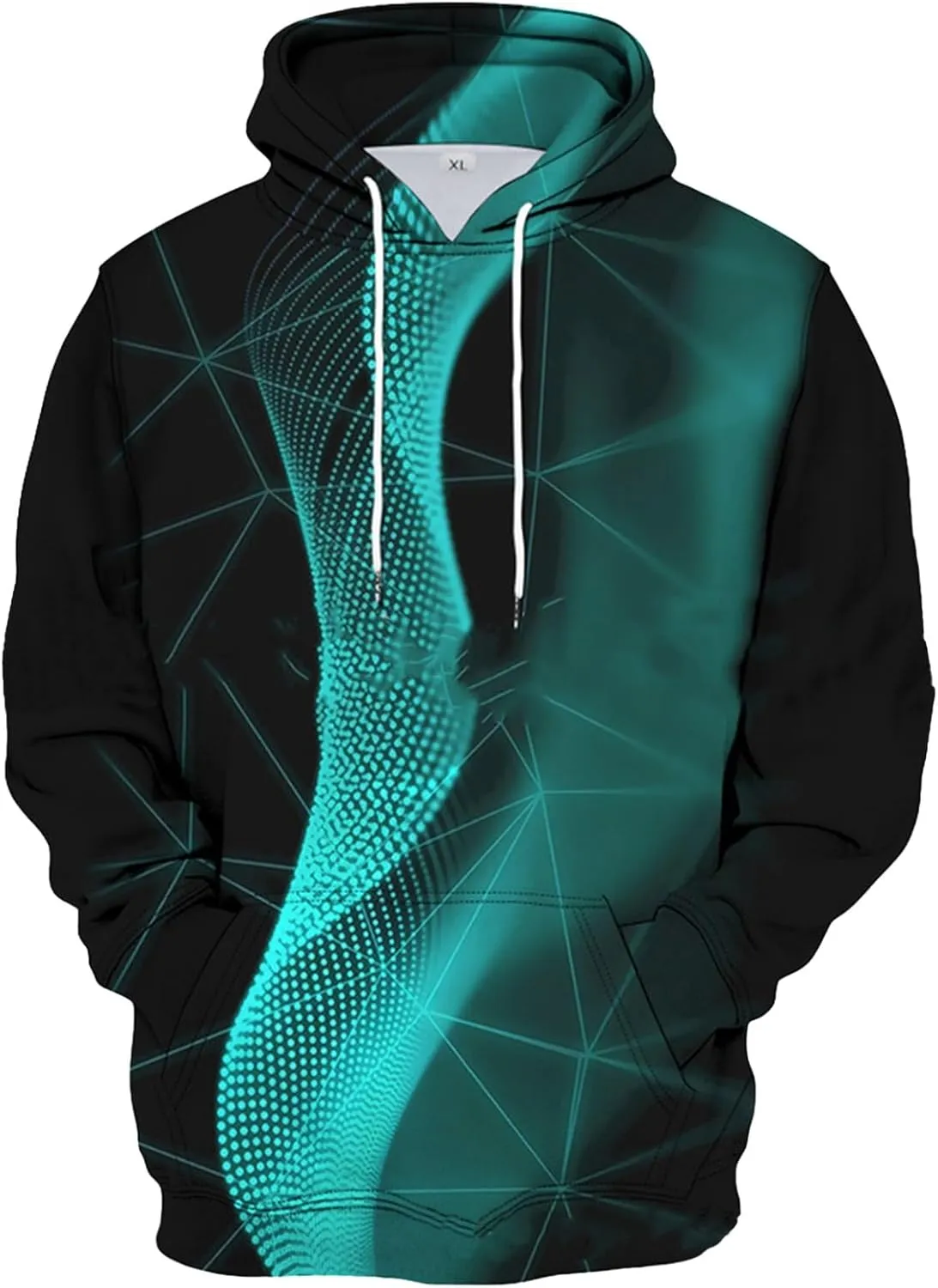 Mens Hooded Sweatshirt,Oversized 3D Graphic Hooded Sweatshrit For Men Women Unisex Casual Funny Long Sleeve Pullover