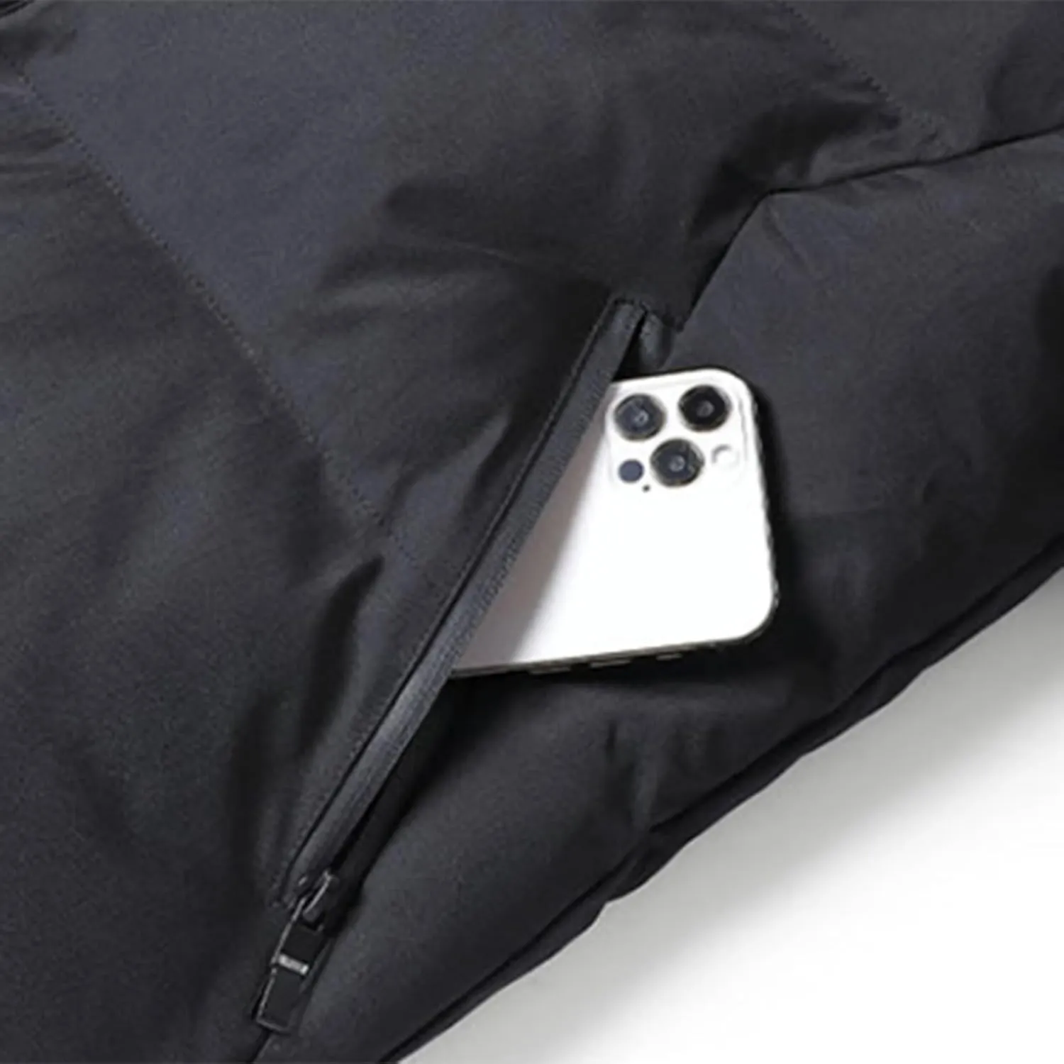 Men's Hooded Winter Coat Casual Thicken Cotton Warm Hooded Puffer Jacket Quilted Zipper Padded Down Coats with Pocket
