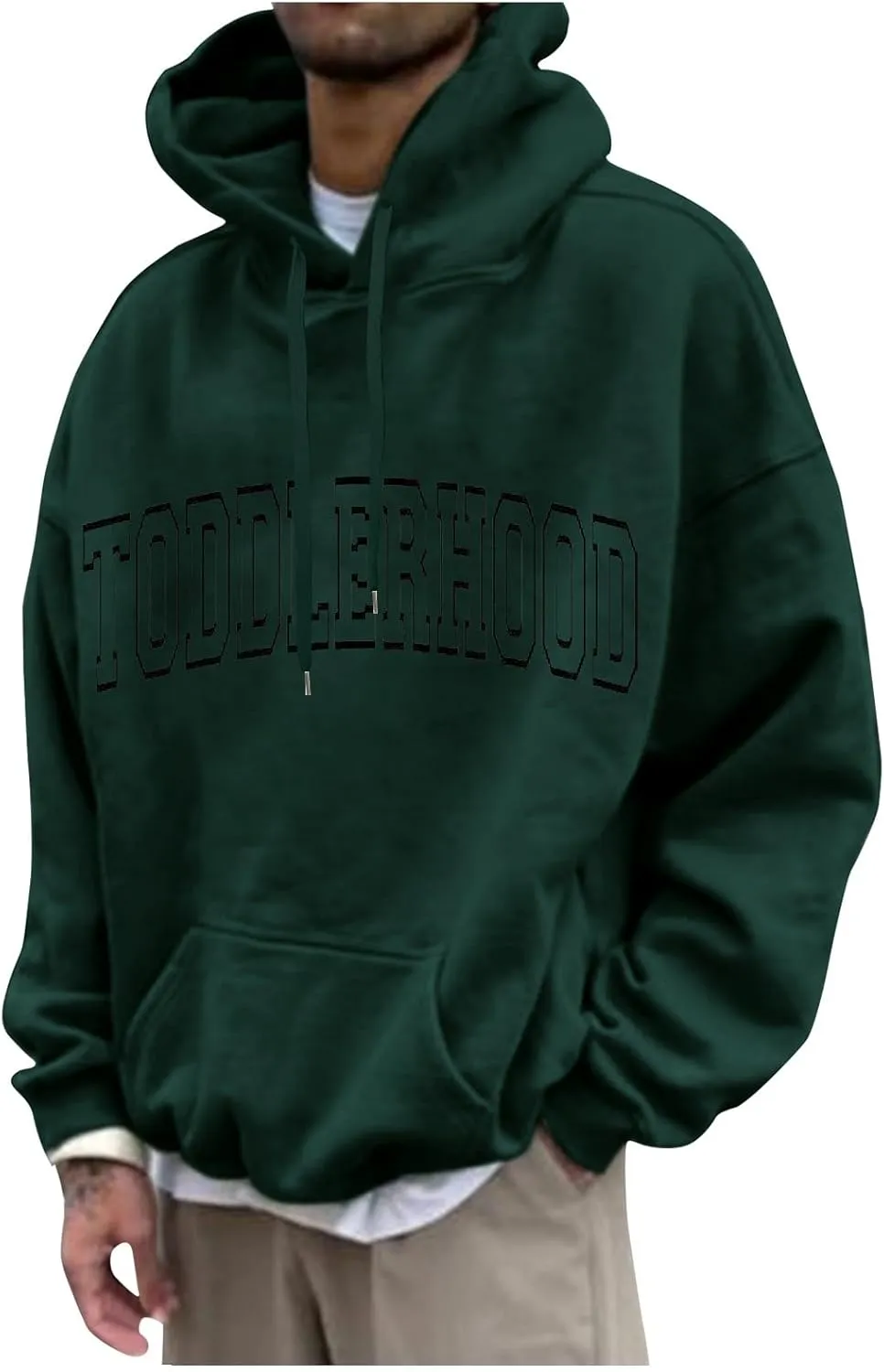 Mens Hoodies For Pockets Drawstring Fashion Long Sleeve Casual Graphic Loose Sweatshirts