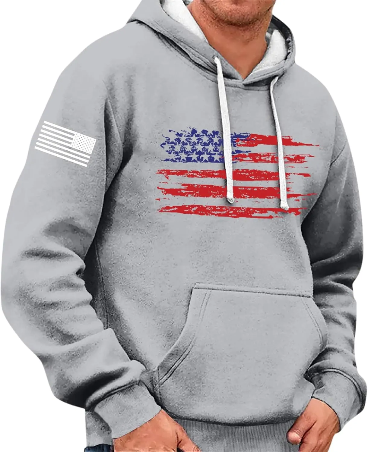 Mens Hoodies Sweatshirt For Fashion Padded Pockets Long Sleeve Graphic Casual Prints Drawstring Hoodies