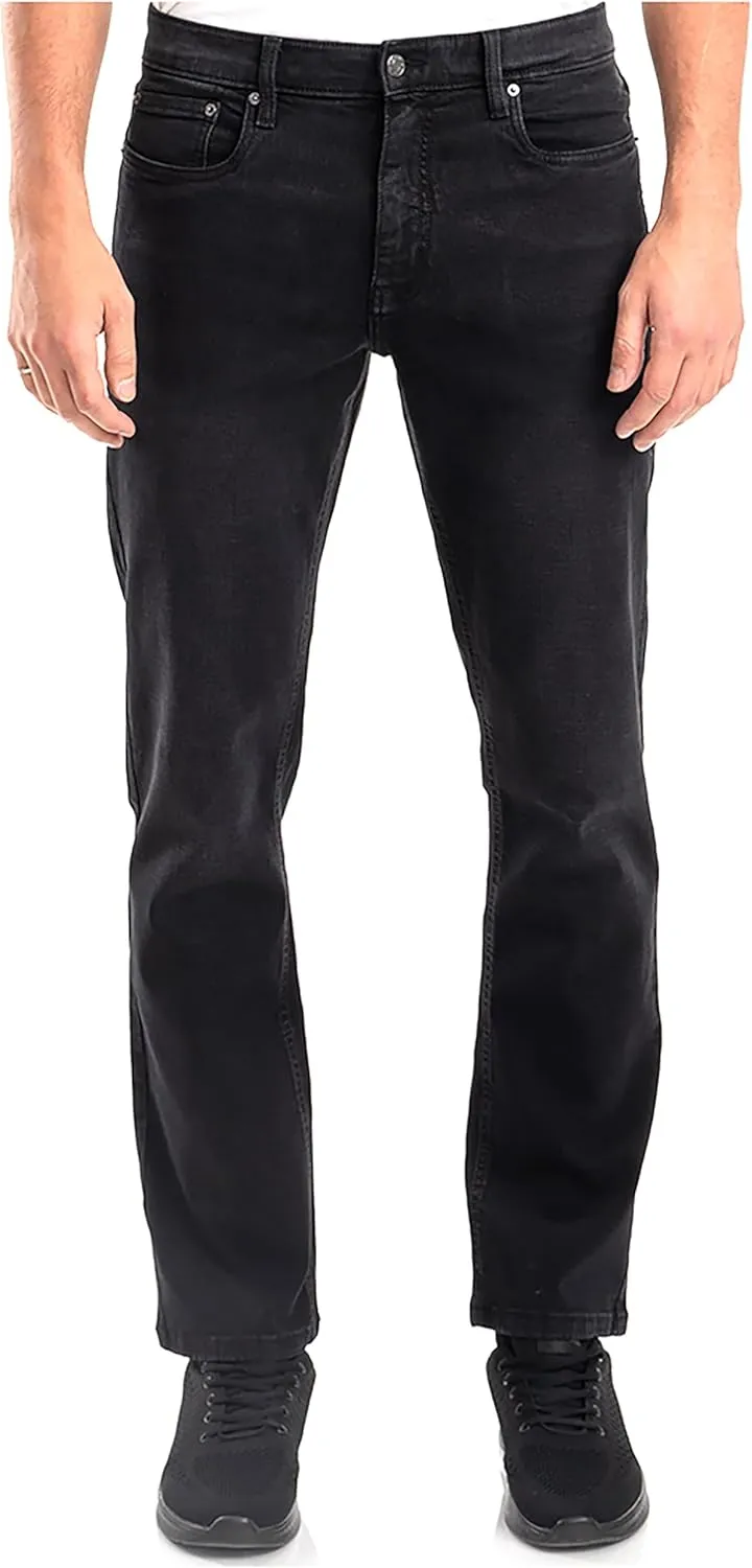 Mens Jeans Relaxed Fit  Straight Leg Stretch Jeans for Men  Ultimate Comfort Superflex Pants