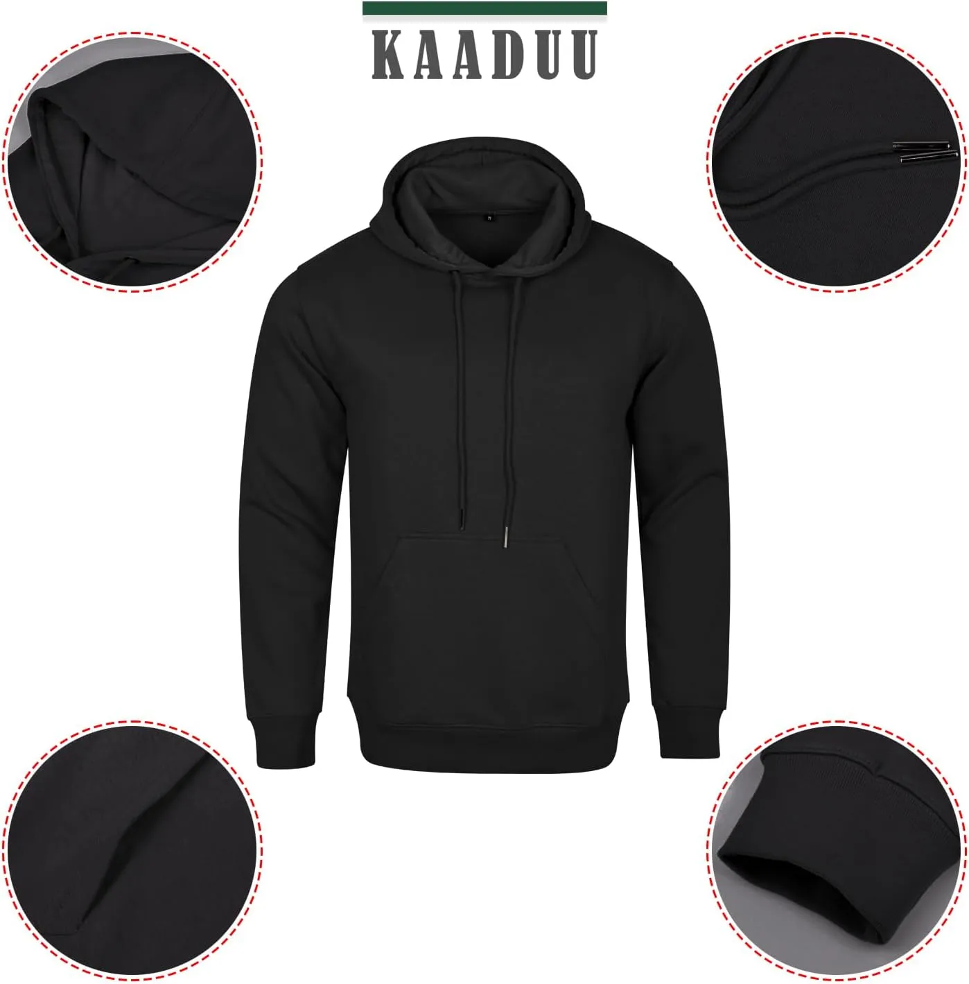 Men's Plain Hoodie Ultimate Sweatshirt, Heavyweight Fleece Hoodie, Cotton Sweatshirt Plain Hoodie for Men