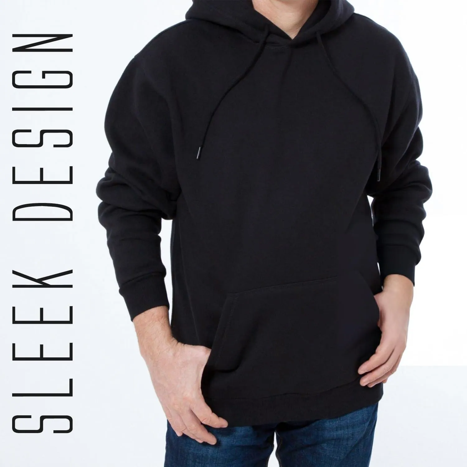 Men's Plain Hoodie Ultimate Sweatshirt, Heavyweight Fleece Hoodie, Cotton Sweatshirt Plain Hoodie for Men