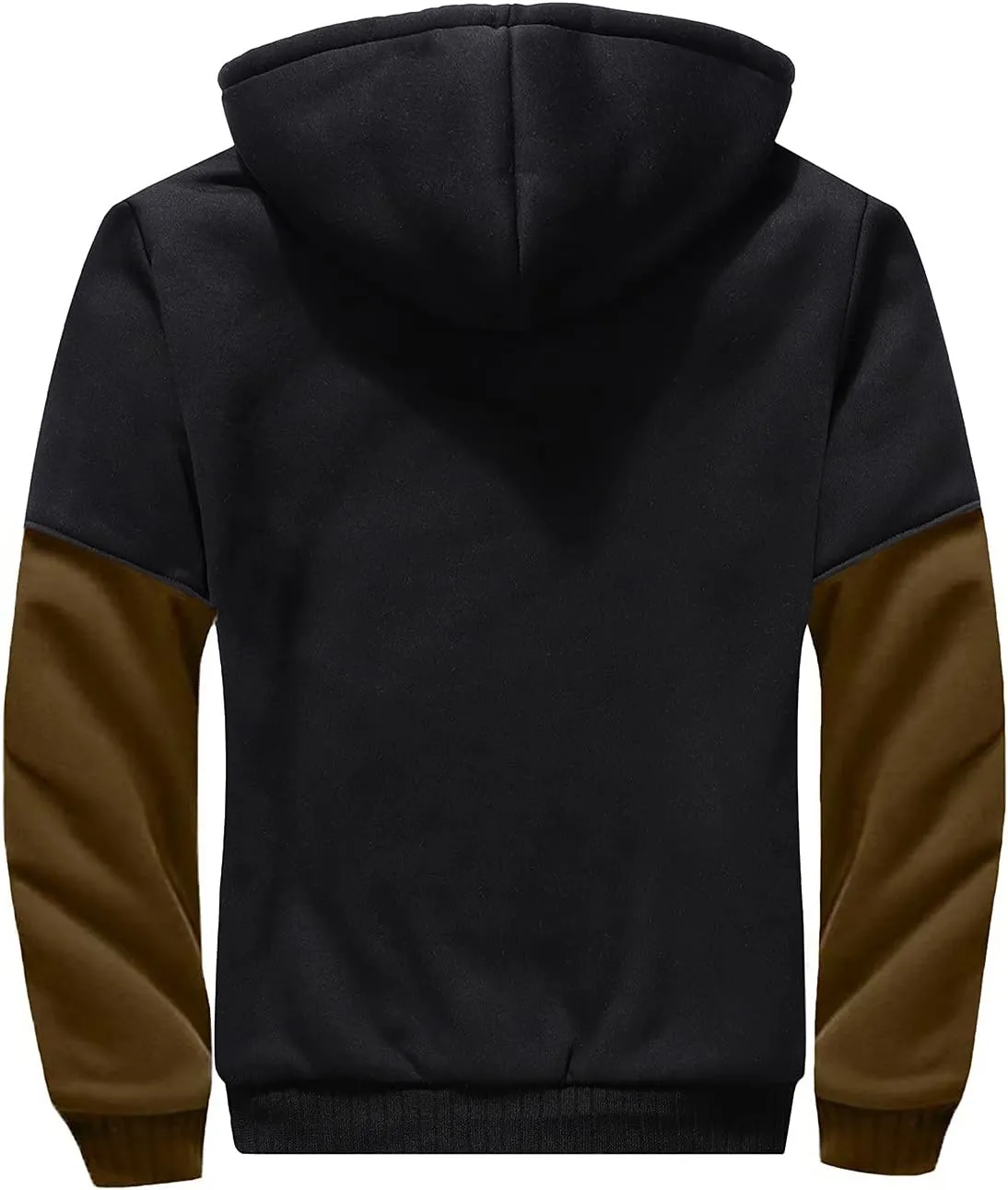 Mens Sherpa Hoodie Big And Tall Zip Up Jacket Heavyweight Fleece Lined Hooded Sweatshirt Warm Thick Winter Coat