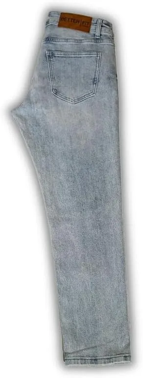 Men's Slim Fit Jeans - Mid Rise & Stretchy Denim Pants for Men - Casual Denim Jeans - Tapered Jeans for Men