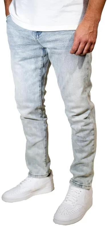 Men's Slim Fit Jeans - Mid Rise & Stretchy Denim Pants for Men - Casual Denim Jeans - Tapered Jeans for Men