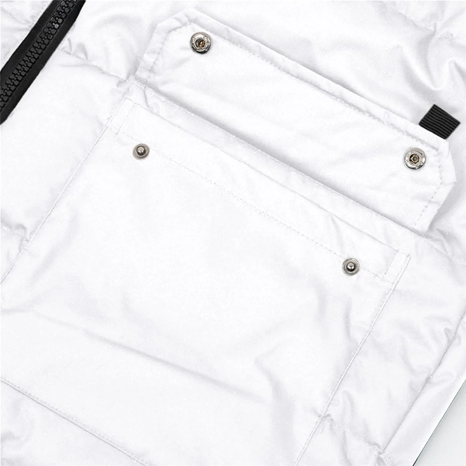 Men's Thickened Bread Cloth Faux- Hooded Letter Print Full-Zipper Padded Plus Size Cotton Coat Jacket Small Mens