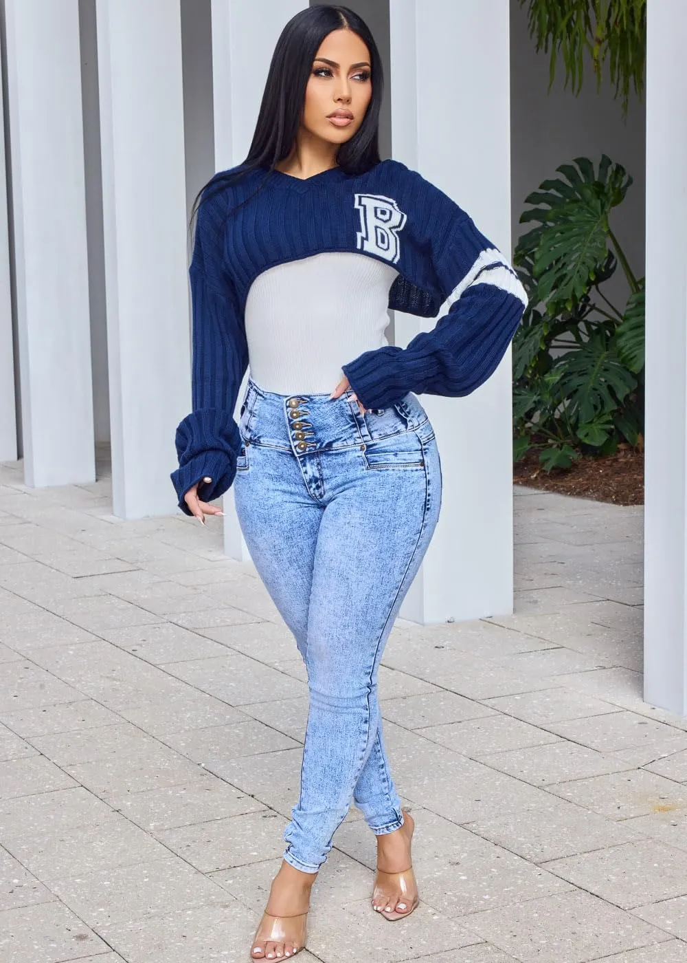 Moda Xpress Super High Waisted Butt Lifting Jeans for Women - Levanta Cola Skinny Jeans