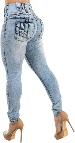Moda Xpress Super High Waisted Butt Lifting Jeans for Women - Levanta Cola Skinny Jeans