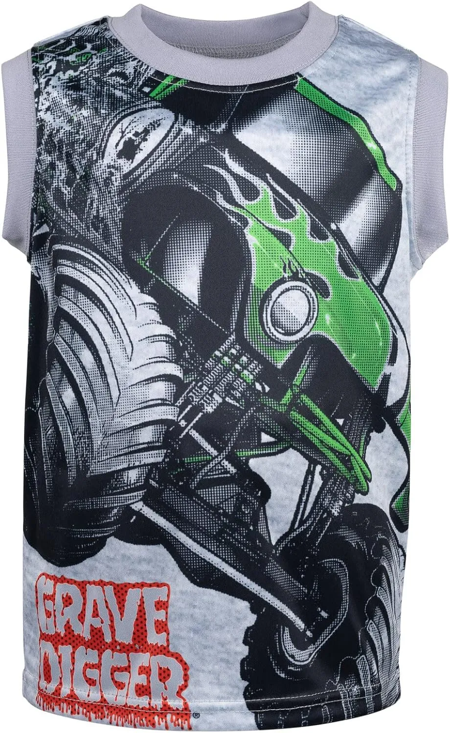 Monster Jam Grave Digger El Toro Loco Megalodon T-Shirt Tank Top and French Terry Shorts 3 Piece Set Toddler to Big Kid
