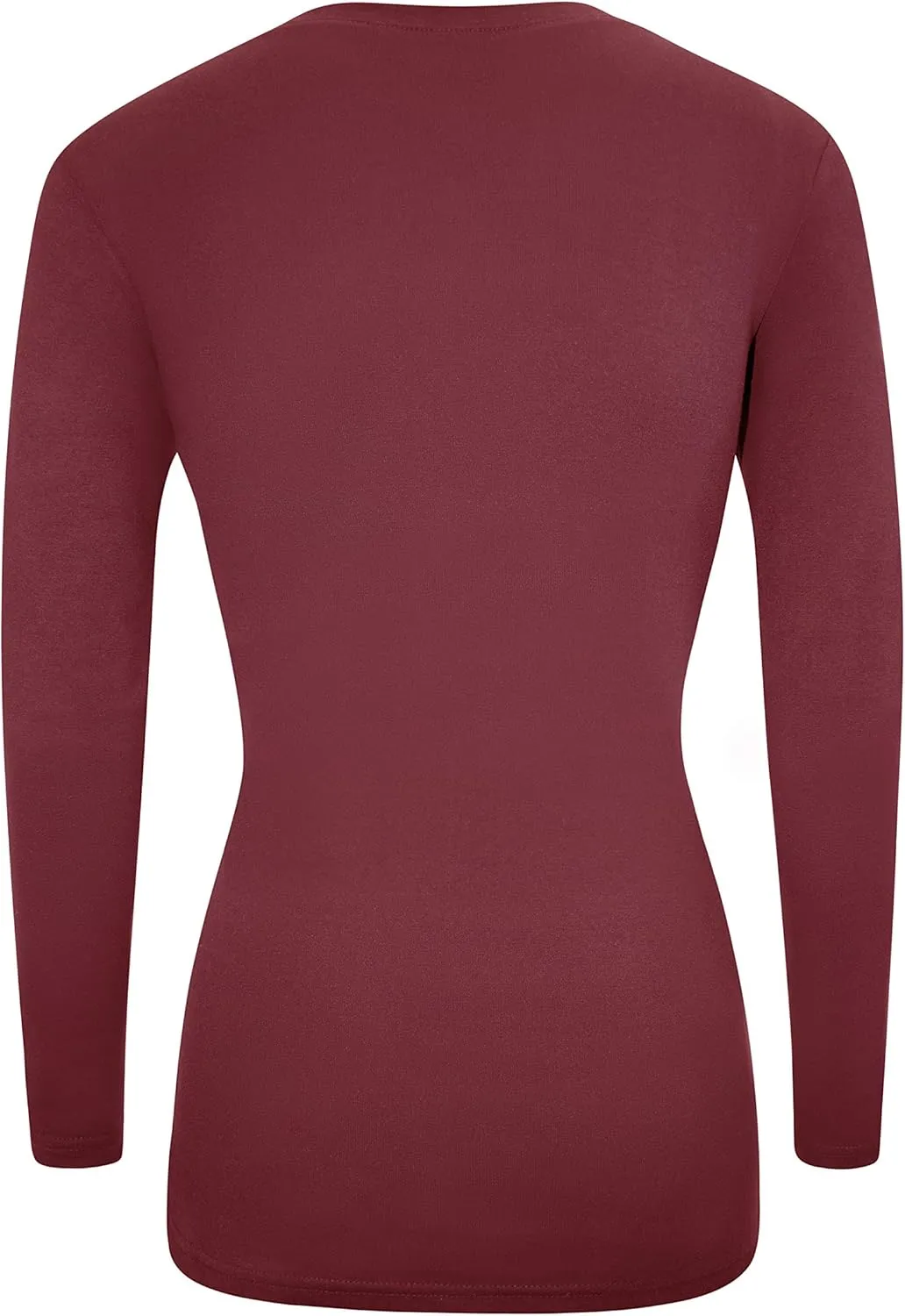 Natural Uniforms Women's Under Scrub Tee V-Neck Long Sleeve T-Shirt-3-Pack