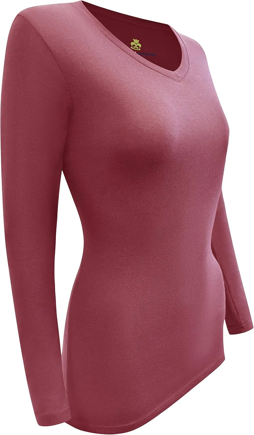 Natural Uniforms Women's Under Scrub Tee V-Neck Long Sleeve T-Shirt-3-Pack