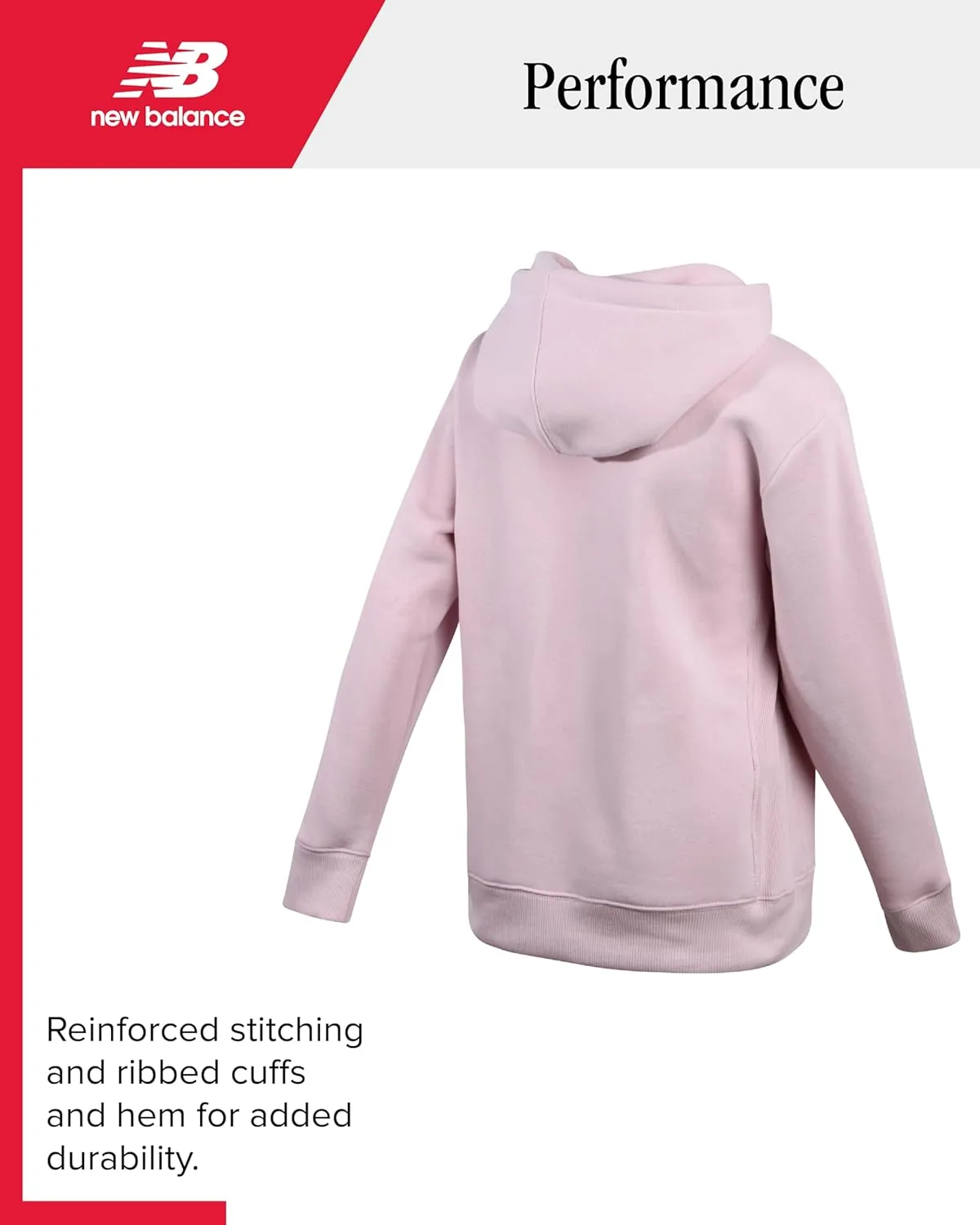 New Balance Boys' Hoodie - Durable Double Fleece Lined Pullover Sweatshirt with Reinforced Seams Kangaroo Pocket (Sizes 8-20)