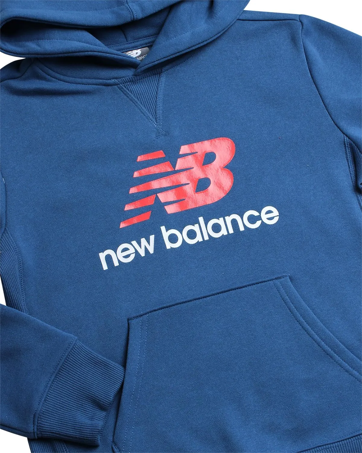 New Balance Boys' Hoodie - Durable Double Fleece Lined Pullover Sweatshirt with Reinforced Seams Kangaroo Pocket (Sizes 8-20)